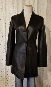 BCBG MAX AZRIA black leather jacket